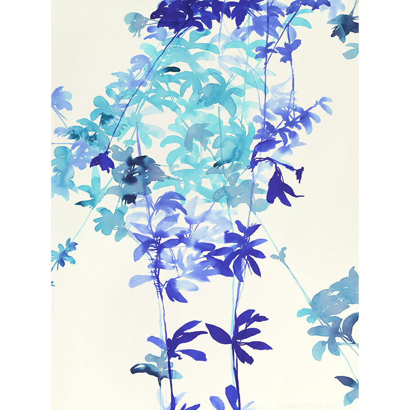 Floral I par Susan Hable - impression, Image au pinceau gel, H 48 po x l 36 po