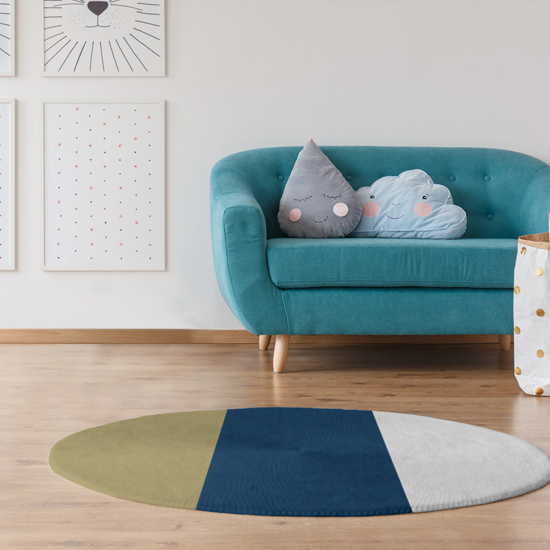 Chenille Indoor Rug, Round 5'