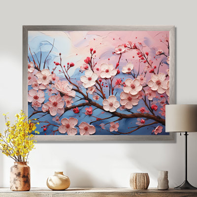 Fleurs de cerisier roses et bleues II - Fleurs de cerisier