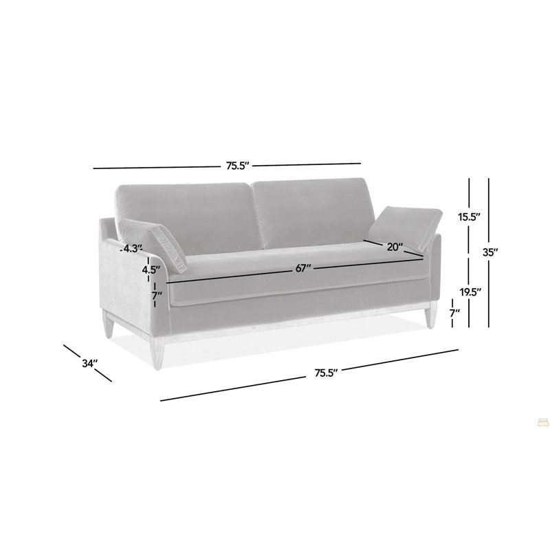 Canapé de style campagnard 75,5 po Pasadena