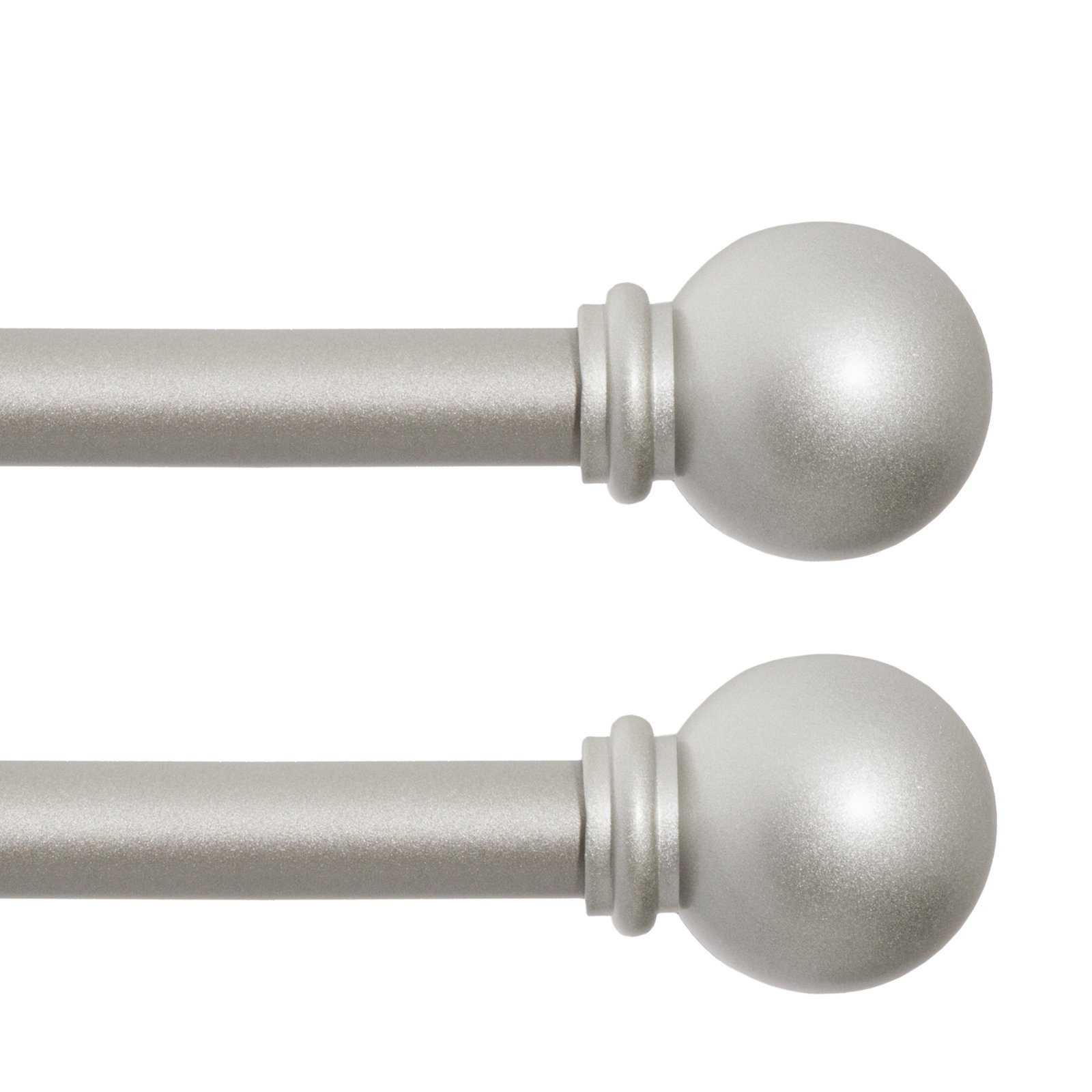 Lowri Chelsea Curtain Rod, Nickel, 28" - 48"