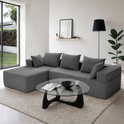 Canapé modulaire surdimensionné en forme de L de Boneless