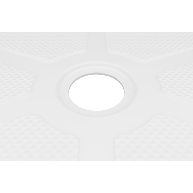 Base de douche rectangulaire en acrylique à drain central l 60 po x L 32 po x H 3,5 po | Profil bas | Conception antidérapante | Couleur blanche pour les salles de bain modernes