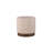 Elegant Beige 16" Round Ottoman with Hidden Storage Compartment