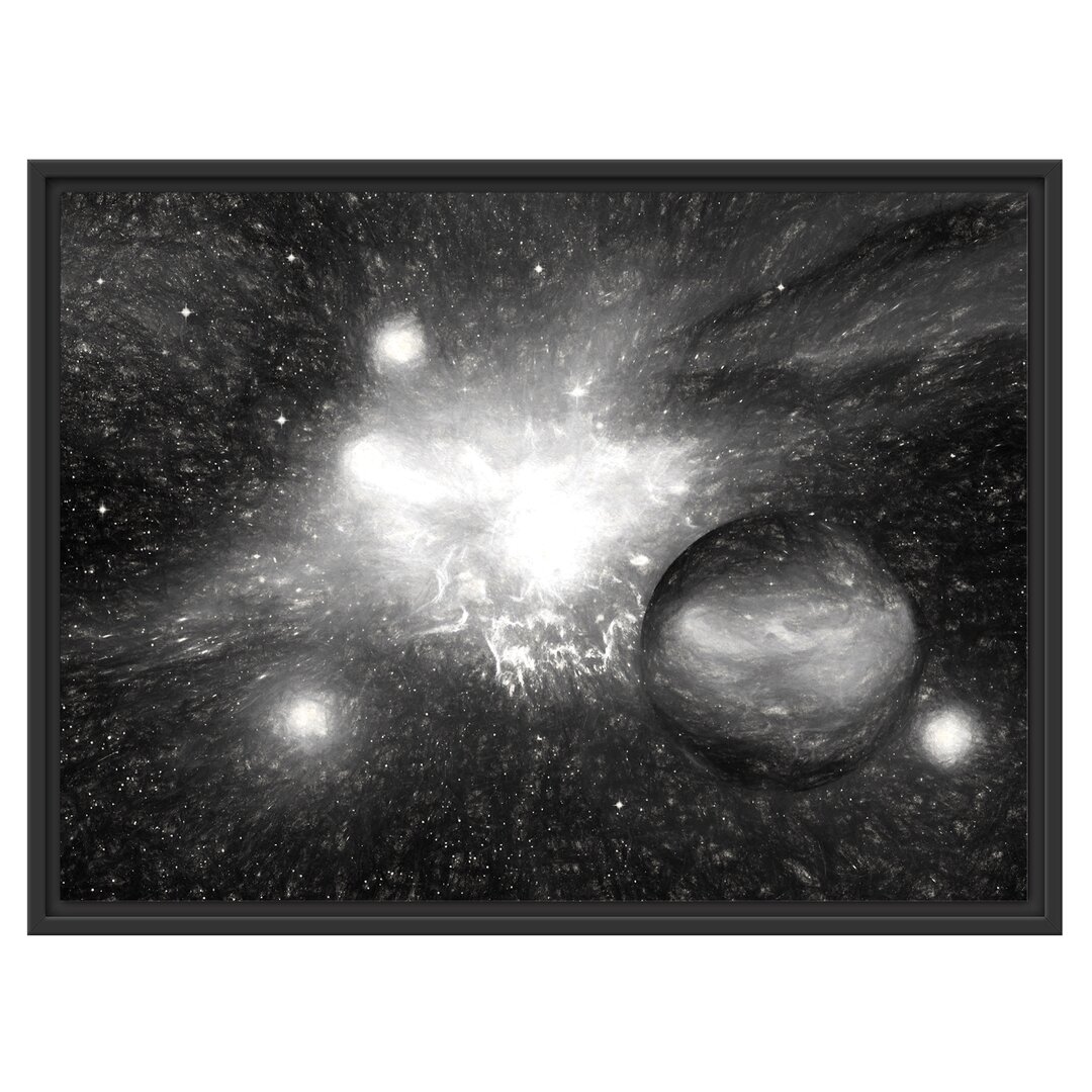 Gerahmtes Wandbild Sterne Galaxie