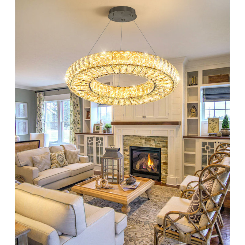 Lustre moderne 19,6 po, Black