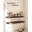 Tablettes flottantes en bois d'acacia massif (L 24 po x l 7 po) - Rangement mural à fixation invisible de 100 lb pour la cuisine et la chambre à coucher