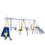 Ensemble de balançoires 8 en 1 pour cour arrière avec glissade pour enfants Ensemble de jeu en métal robuste pour enfants 550lbs