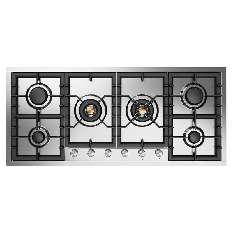 Plaque de cuisson au gaz 48 pouces avec 6 brûleurs scellés ILVE Professional Plus II Series, Gaz naturel