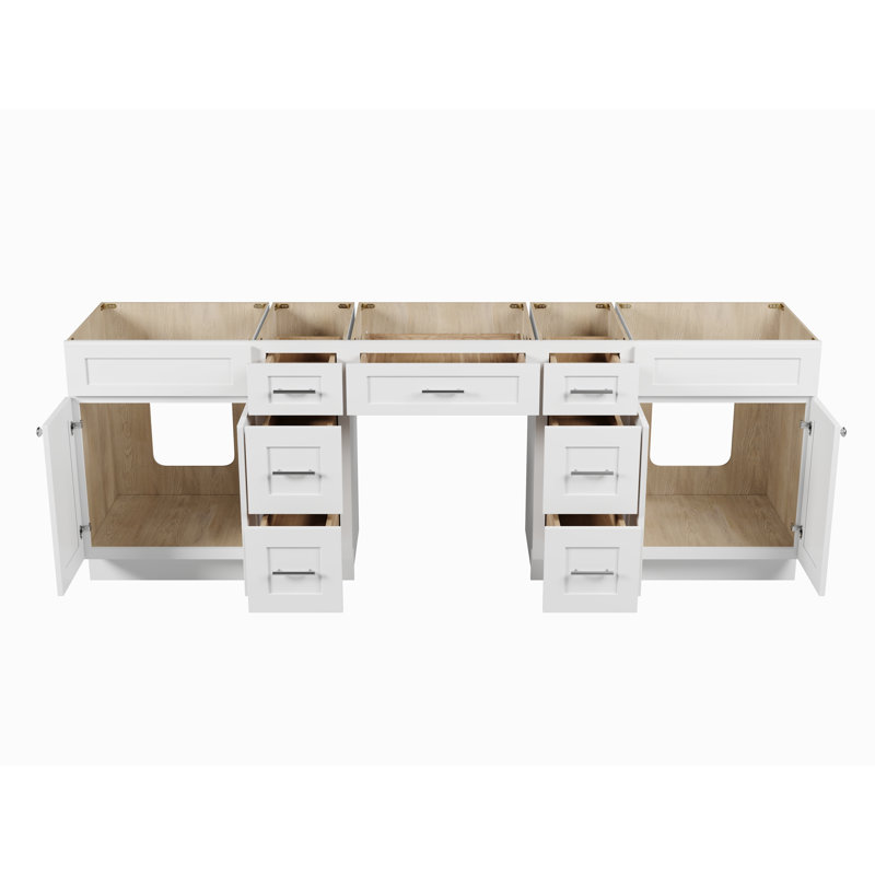 Ensemble de meuble-lavabo double 96 po Disar, White