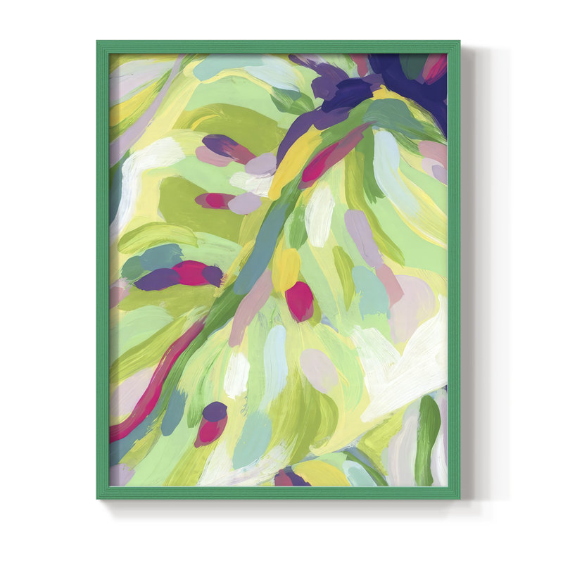 «Bright Tropical Abstraction I», H 21 po x l 17 po, Vert