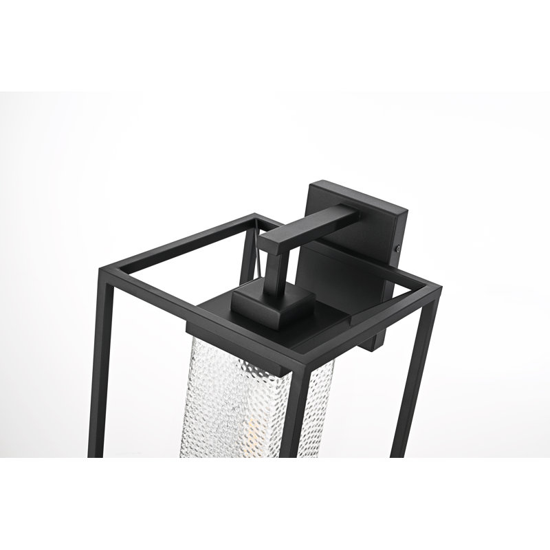 Willington Outdoor Wall sconce in Black, 17" H x 9.5" W x 10.5" D