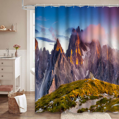 Rideau de douche dramatique avec 12 crochets South Tyrol National Park