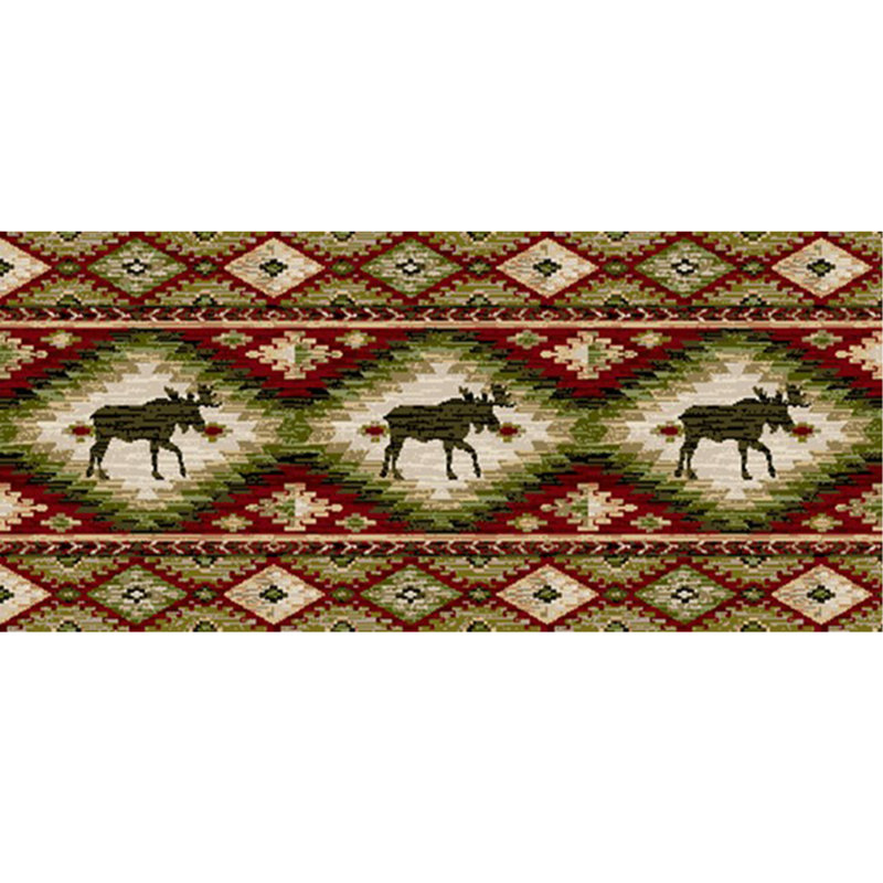 Tapis de cuisine Cozy Cabin Yukon, Rouge, Rectangle 1 pi 8 po x 3 pi 8 po