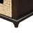 Rustic Storage Bench With 3 Drawers And 3 Rattan Baskets-126843180