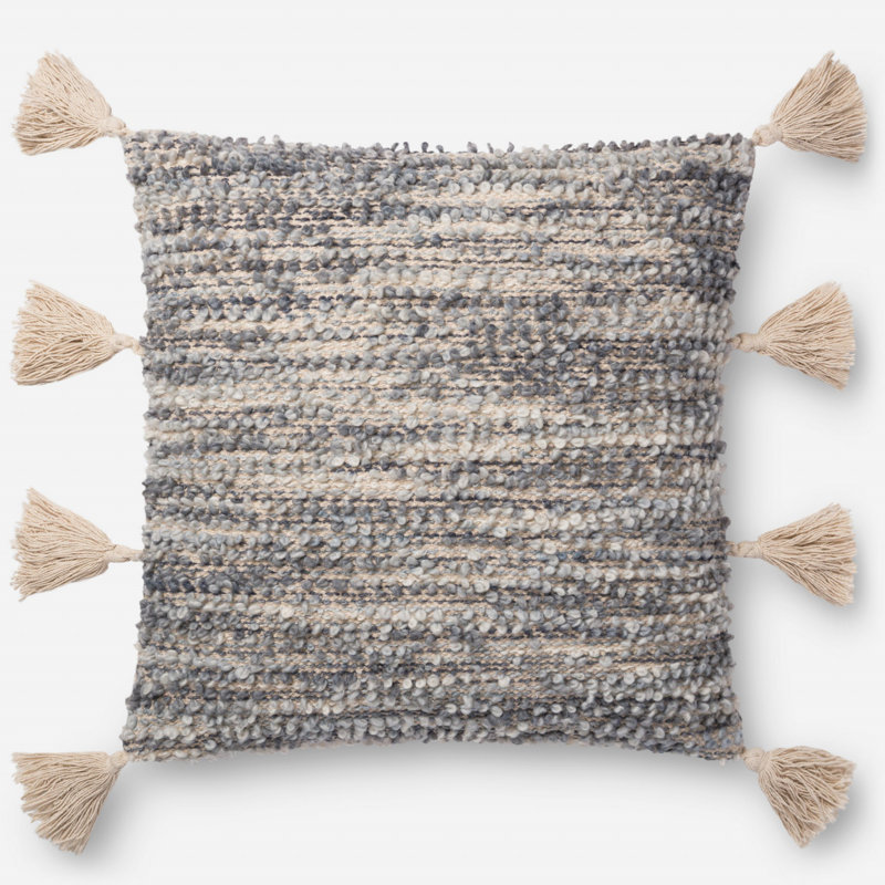 Hephaestus Throw Pillow, Gray, Polyester/Polyfill