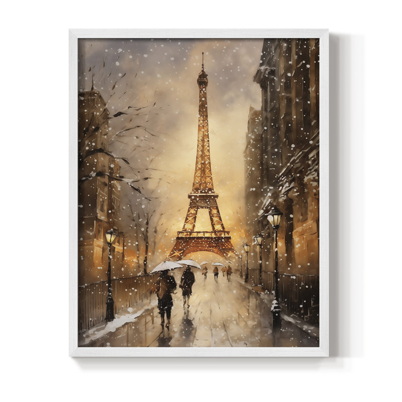 Christmas Holiday Art DLVI Framed Print - Solid Wood, H 15 po x l 12 po, Blanc