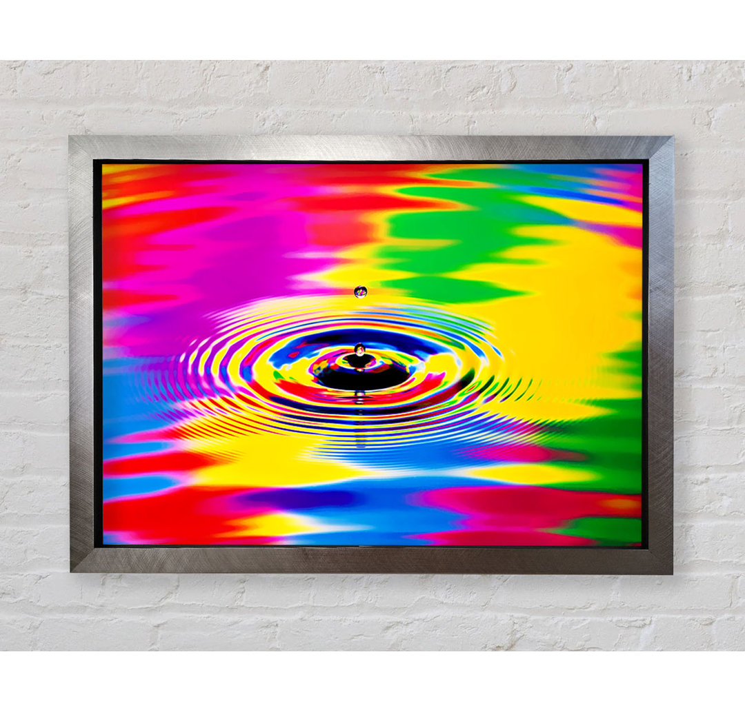 Rainbow Water Ripple - Einzelner Bilderrahmen Kunstdrucke