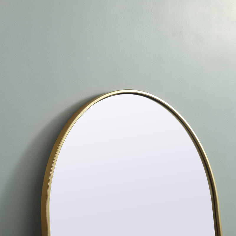 Miroir mural Sabine, Laiton, 74 po x 28 po