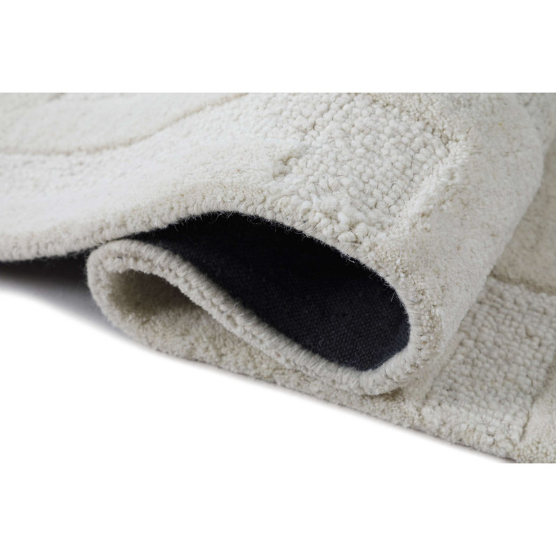 Ivory Hand-Tufted Wool Runner Rug 2'6" x 8'