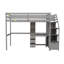 Lit mezzanine avec lit autonome, escalier de rangement, bureau, tablettes et tiroirs-1299104022