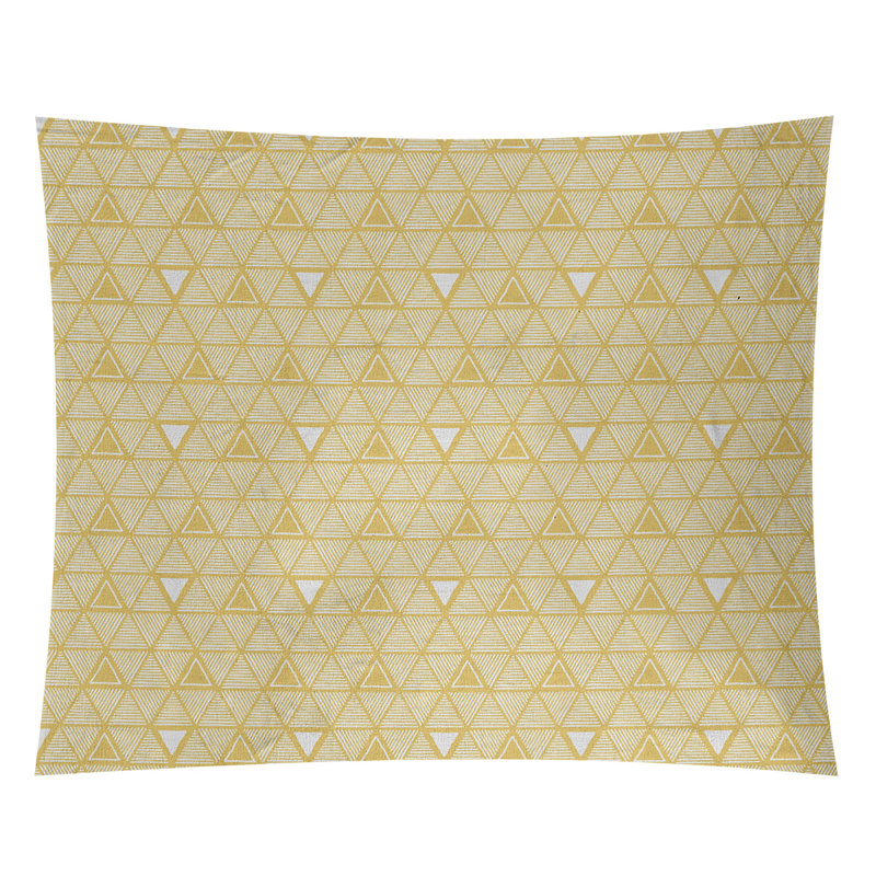 Tapisserie, H 27,5 po x l 37,5 po, Jaune/blanc