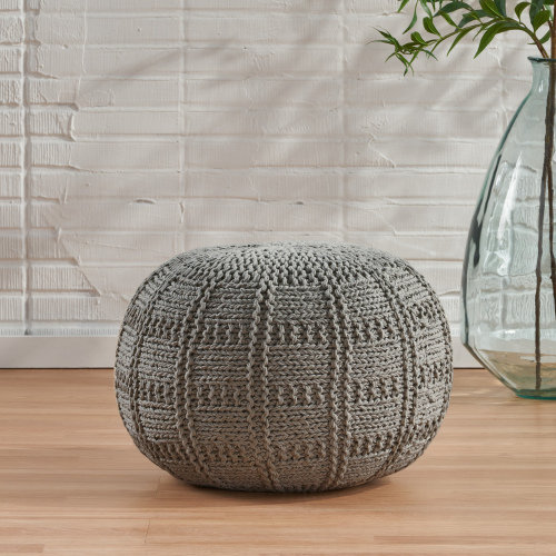 Pouf rond en coton 20 x 20 Yuny