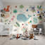 Papier peint pour enfants, animaux mignons, baleine amovible-207670809-207670806
