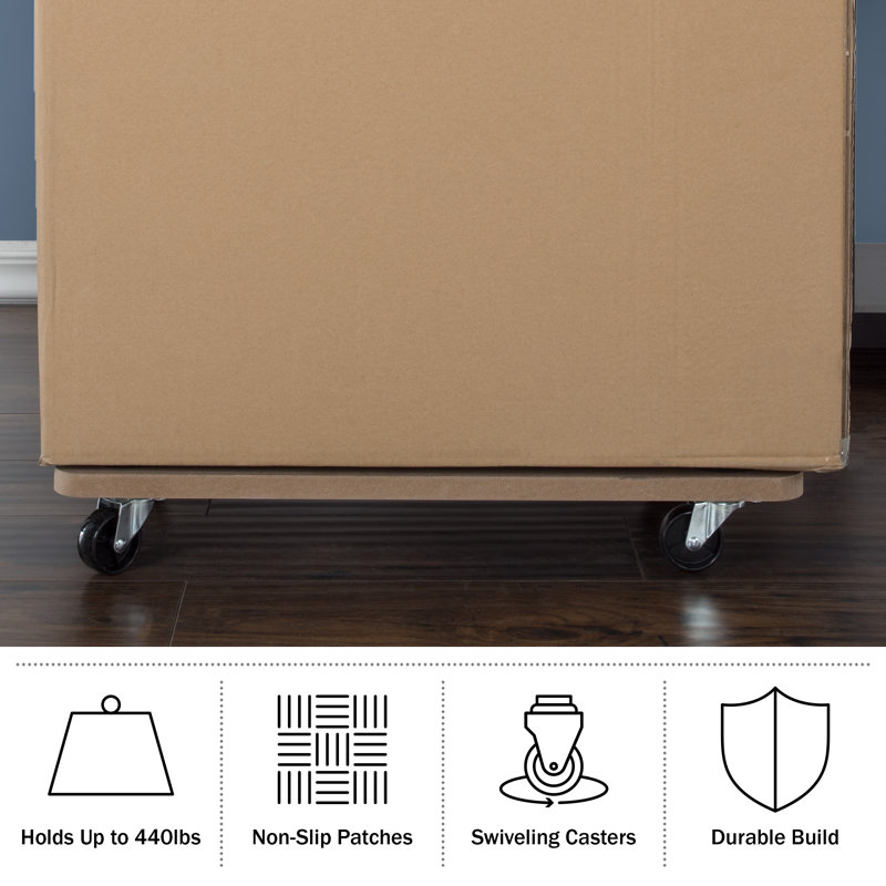Robust MDF 440 lbs Wheeled Furniture Mover Dolly