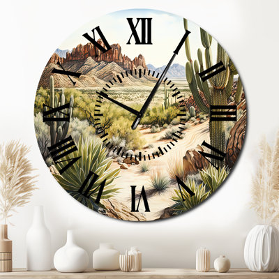 Arizona Desert V - Horloge murale Southwestern