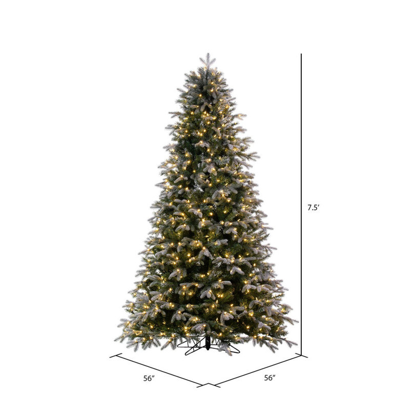 Gulyara 7.5' H Lighted Artificial Fir Christmas Tree