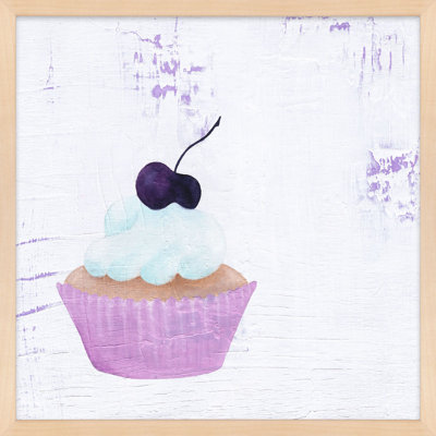 Cherry Cupcake Print by Katy Montica