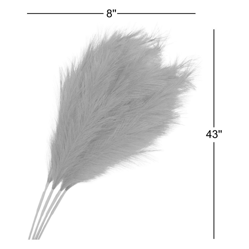 Silk Pampas Grass Arrangement, Cream, 43"H x 8"W