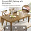 Ensemble de table de salle à manger en chêne 6 pièces - Grande table rectangulaire avec banc rembourré et 4 chaises à dossier en X, structure en bois d'hévéa massif, mobilier de cuisine de ferme pour les dîners de famille et les rassemblements