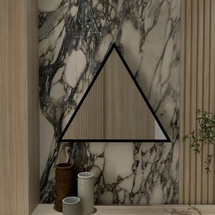 Leighlan Iron Frame Triangle Wall Mirror