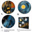 Collage au clair de lune bleu et jaune de la ville I - art mural paysage urbain-626237359-626237357