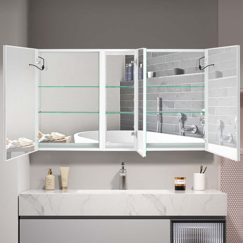 Armoire à pharmacie avec miroir 50 tablettes Mehd