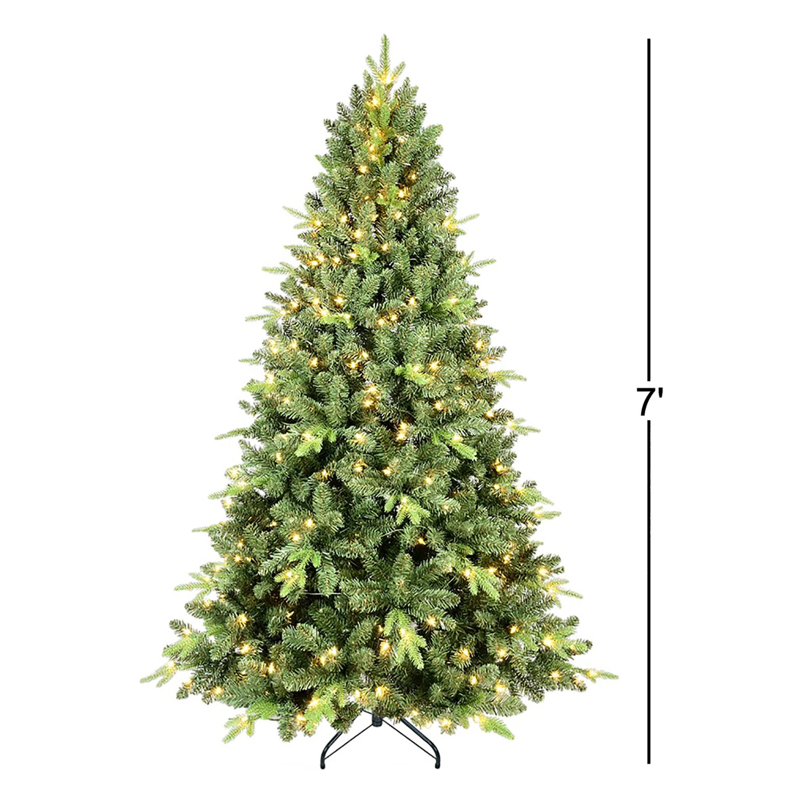 White Pre-Lit Spruce Tree, 7'