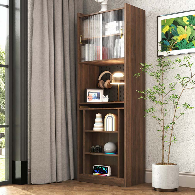 Bureau d'ordinateur pliant avec rangement