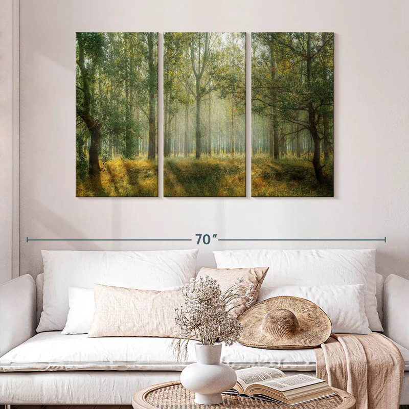 Paysage de forêt verte d'Alvord, H 32 po x l 50 po