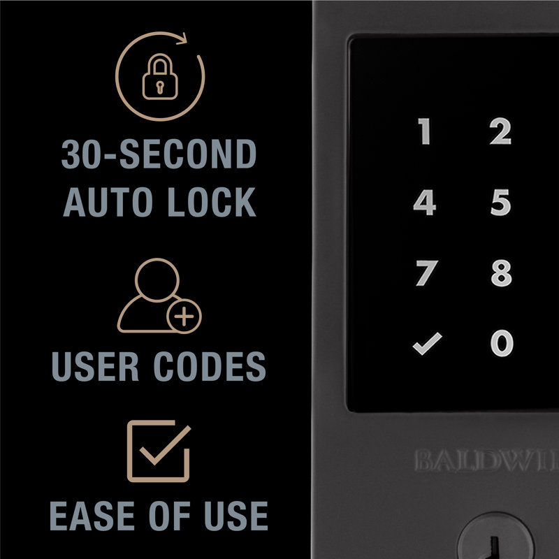 Single Cylinder Electronic Deadbolt, Satin Black