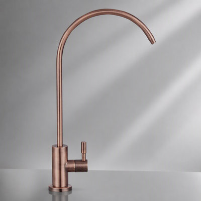 Robinet d'eau osmosée en acier inoxydable sans plomb avec robinet en laiton massif, antirouille et durable pour la cuisine et le bar, finition bronze antique