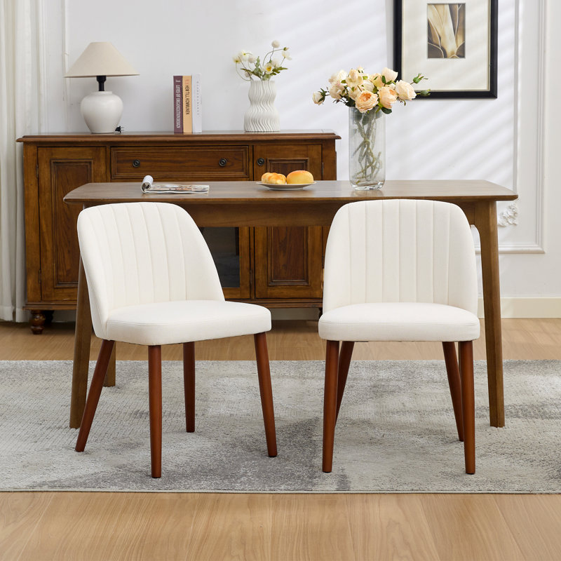 Upholstered Linen Accent in Beige