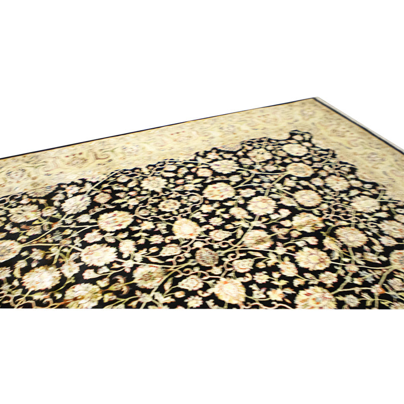 Handmade Silk and Wool Area Rug