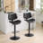 Walnut Bentwood Bar Stools Mid Century Modern Adjustable Counter Height Black Leather Upholstered 360°Swivel Bar Chairs for Kitchen Island/Dining Room/Cafe,Beige,Set of 2-1418533426-1418533428
