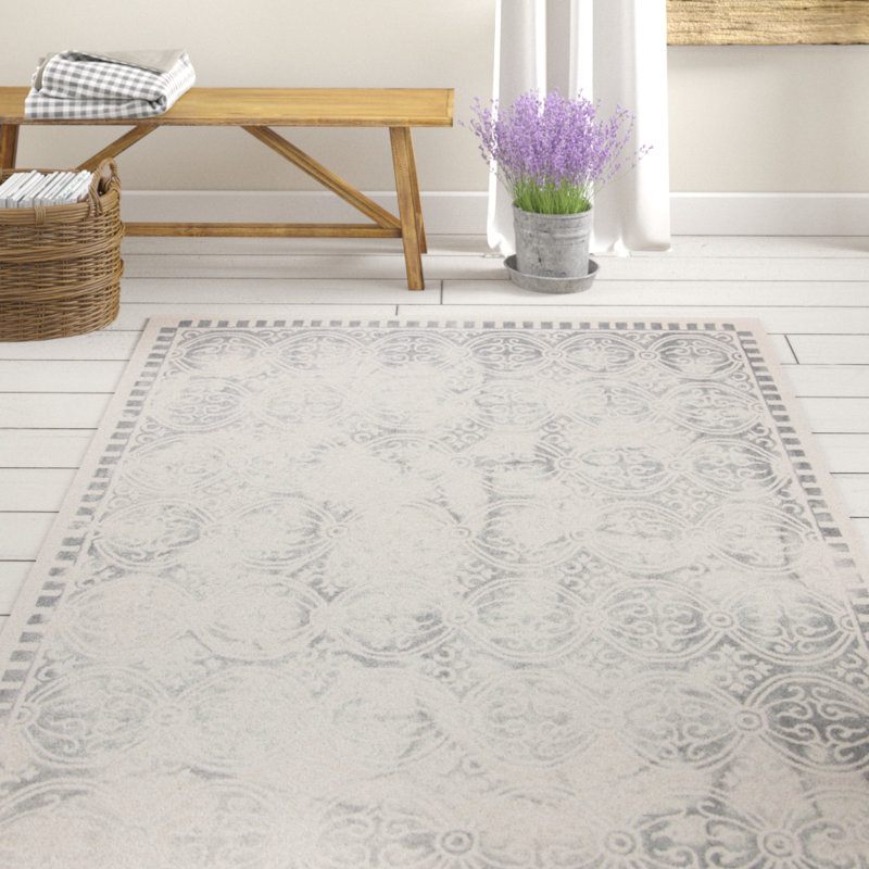 Tapis oriental en laine / coton / latex touffeté à la main Oakton, Rectangle 4 pi x 6 pi