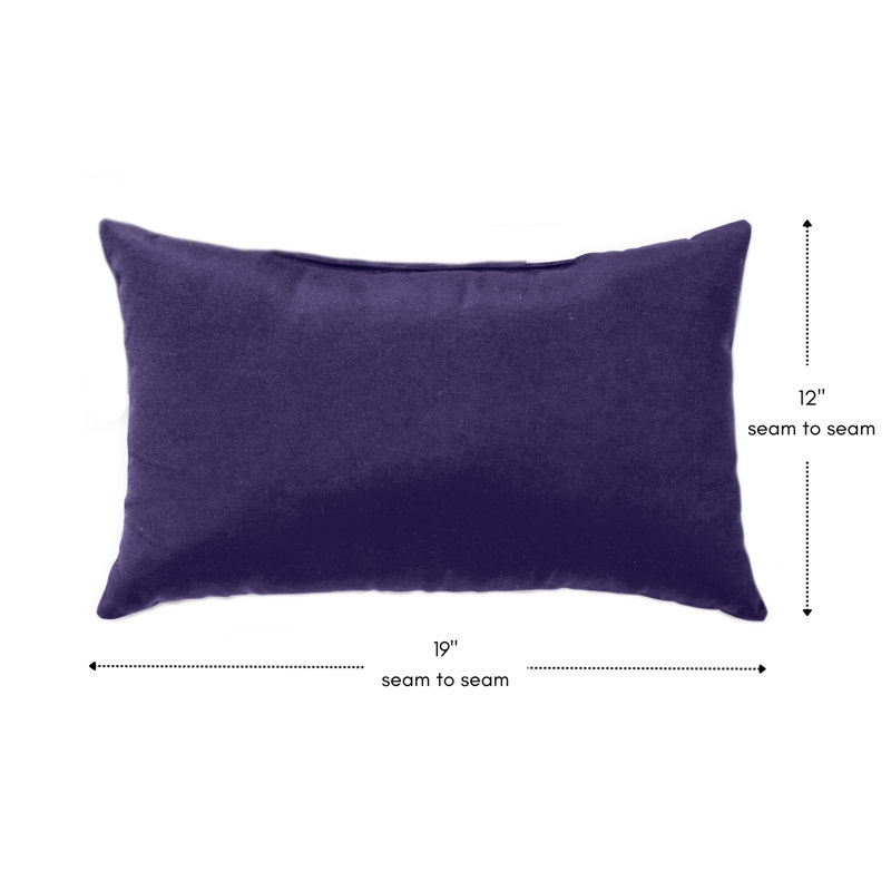 Coussin lombaire à rayures intérieur/extérieur Henrich, Marine, Ensemble de 2