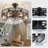 26" Caged Ceiling Fans with Remote App Control for Patio Kitchen Bedroom, Farmhouse Flush Mount Ceiling Fan with Lights Reversible 6 Speed Timer Walnut-719949329-720269350