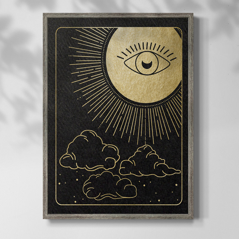 Celestial Eye Framed Print - Solid Wood, 30" H x 24" W