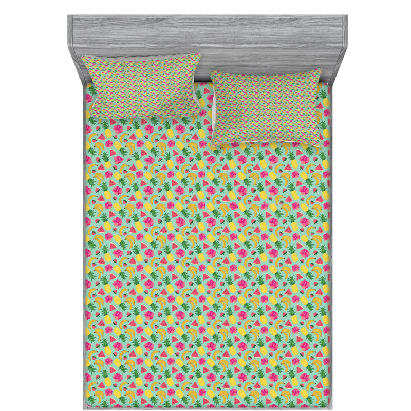 Microfiber Sheet Set, Queen Sheet Set + Fitted Sheet + 2 Pillowcases